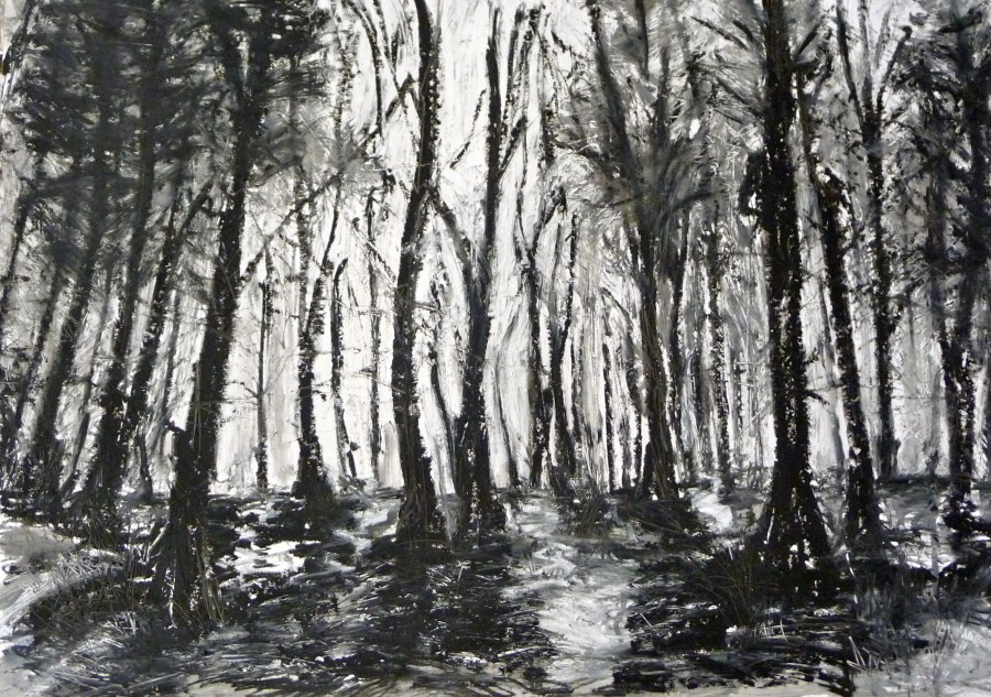 Charcoal landscape